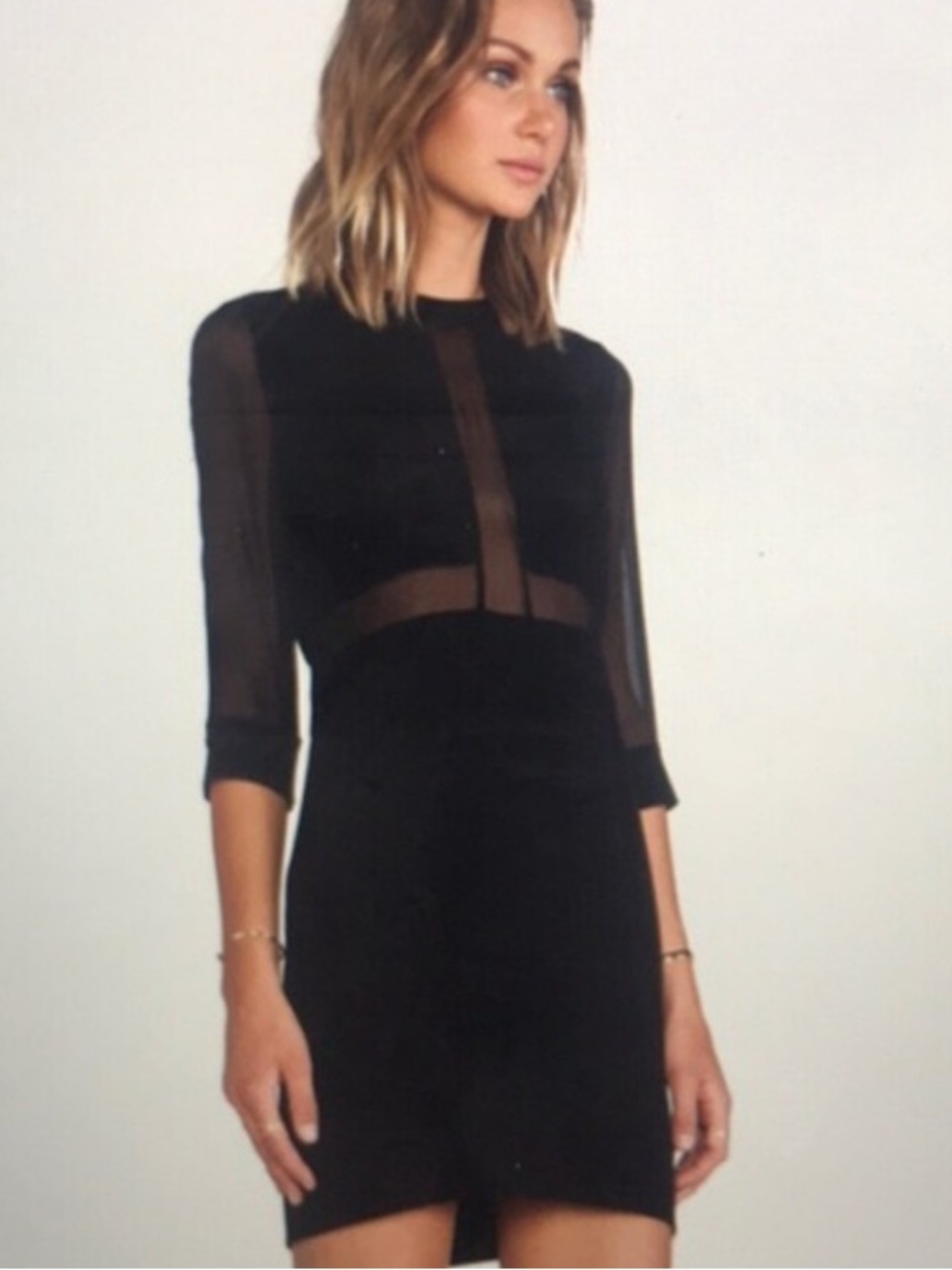 IRO Tina Dress Black Cocktail Shirt Dress Size 40 US L